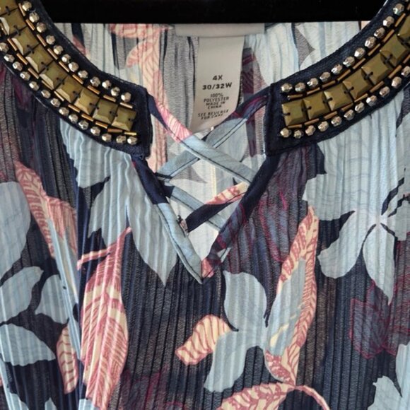 Catherines Tops - Catherines Shear Top Women”s 4X Embellished Plus Size